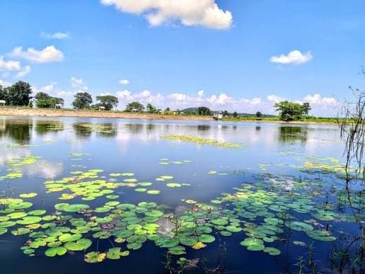 Benisagar archaeological site — ancient temple ruins and sacred water tank near Chaibasa, West Singhbhum, Jharkhand