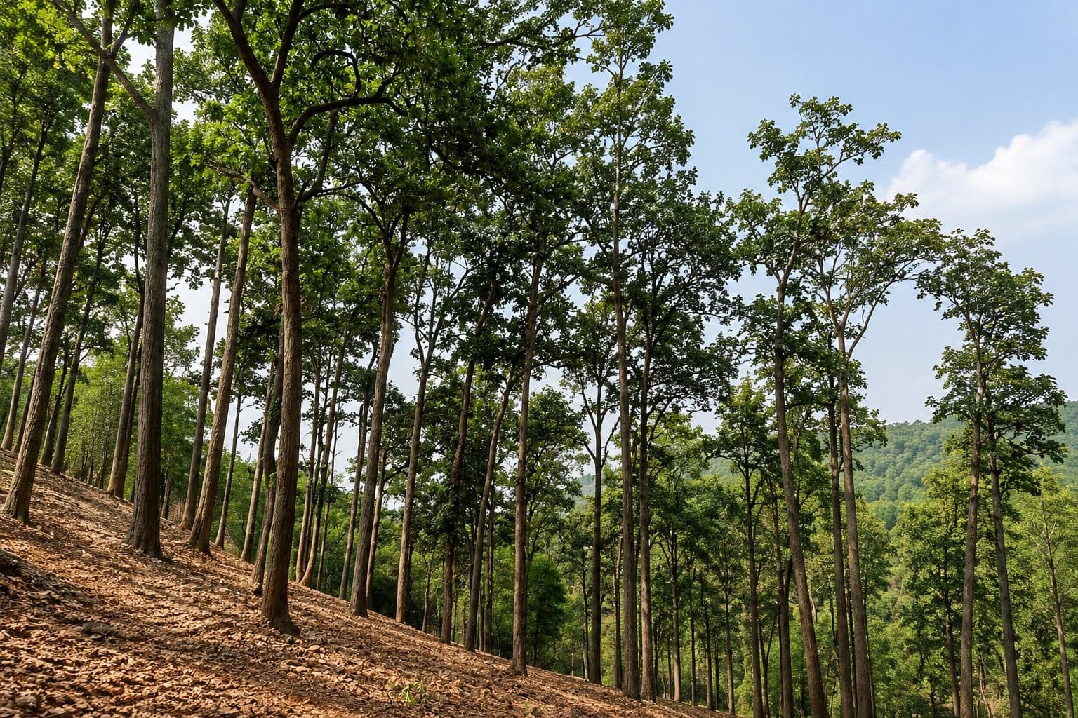 Phuldungri Hill — forested hilltop view over the Subarnarekha River valley at Ghatshila, East Singhbhum, Jharkhand